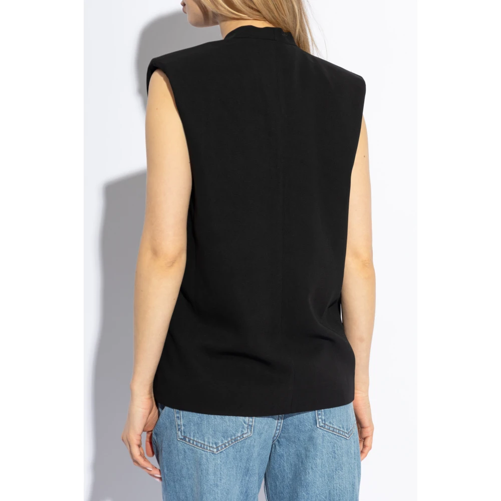 Anine Bing Vest met sluiting Black Dames