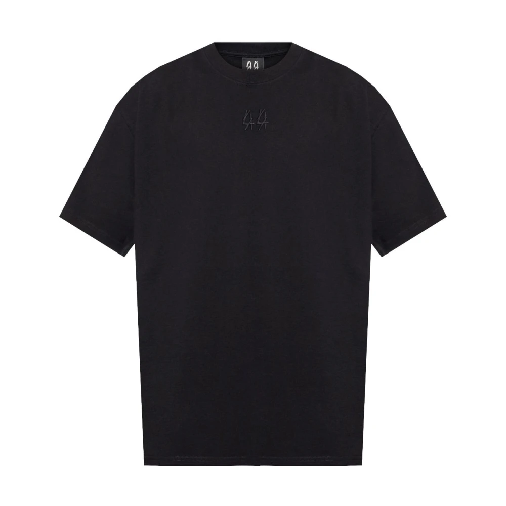 44 Label Group Geborduurd Logo Crew Neck T-shirt White Heren