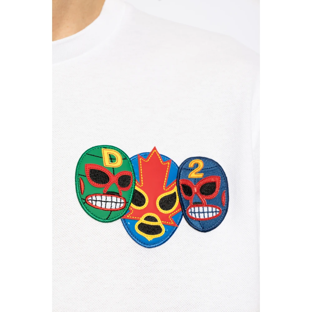Dsquared2 Bedrukt T-shirt White Heren
