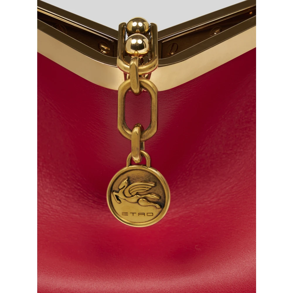 ETRO Rode Leren Mini Schoudertas Red Dames