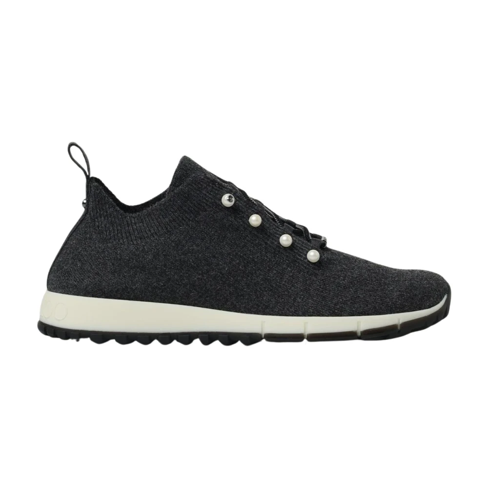 Jimmy Choo Slip-On Knit Sneakers Dames Schoenen Zwart