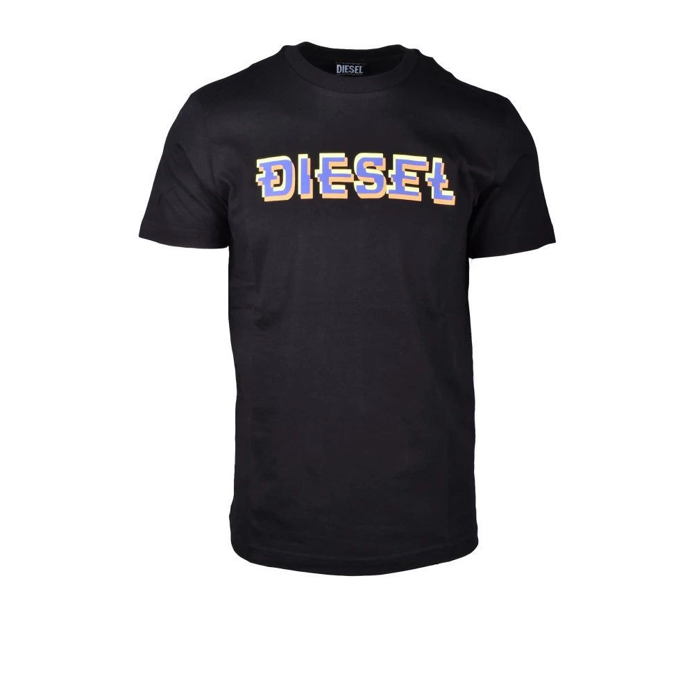 Diesel Zwarte T-shirt voor mannen Black Heren