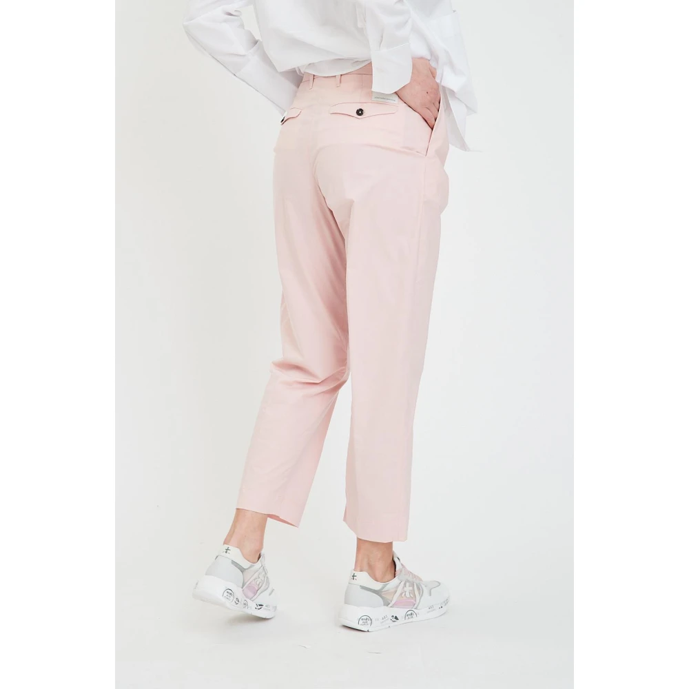 Nine In The Morning Hoge Taille Slim Blauwe Broek Pink Dames