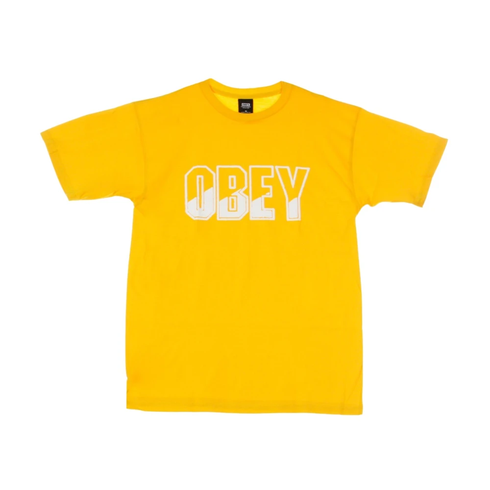 Obey Men's Yellow Gold T-Shirt - T-Shirts - Xl - Tops