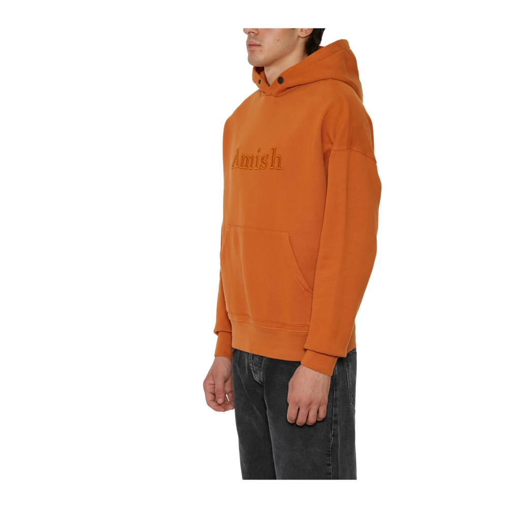 Amish Katoenen Hoodie Yellow Heren