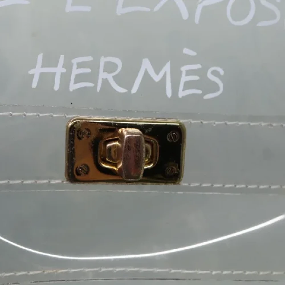 Hermès Vintage Pre-owned Vinyl handbags Gray Dames