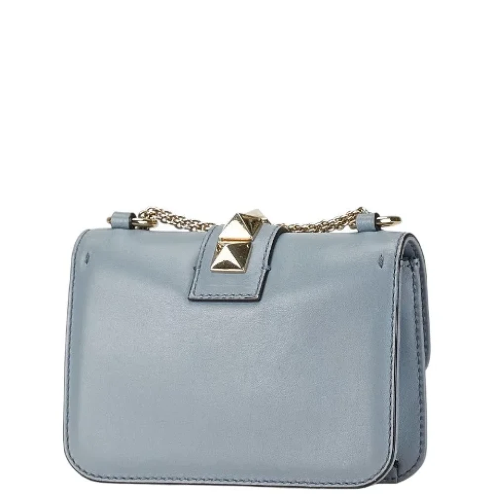 Valentino Vintage Pre-owned Leather shoulder-bags Blue Dames