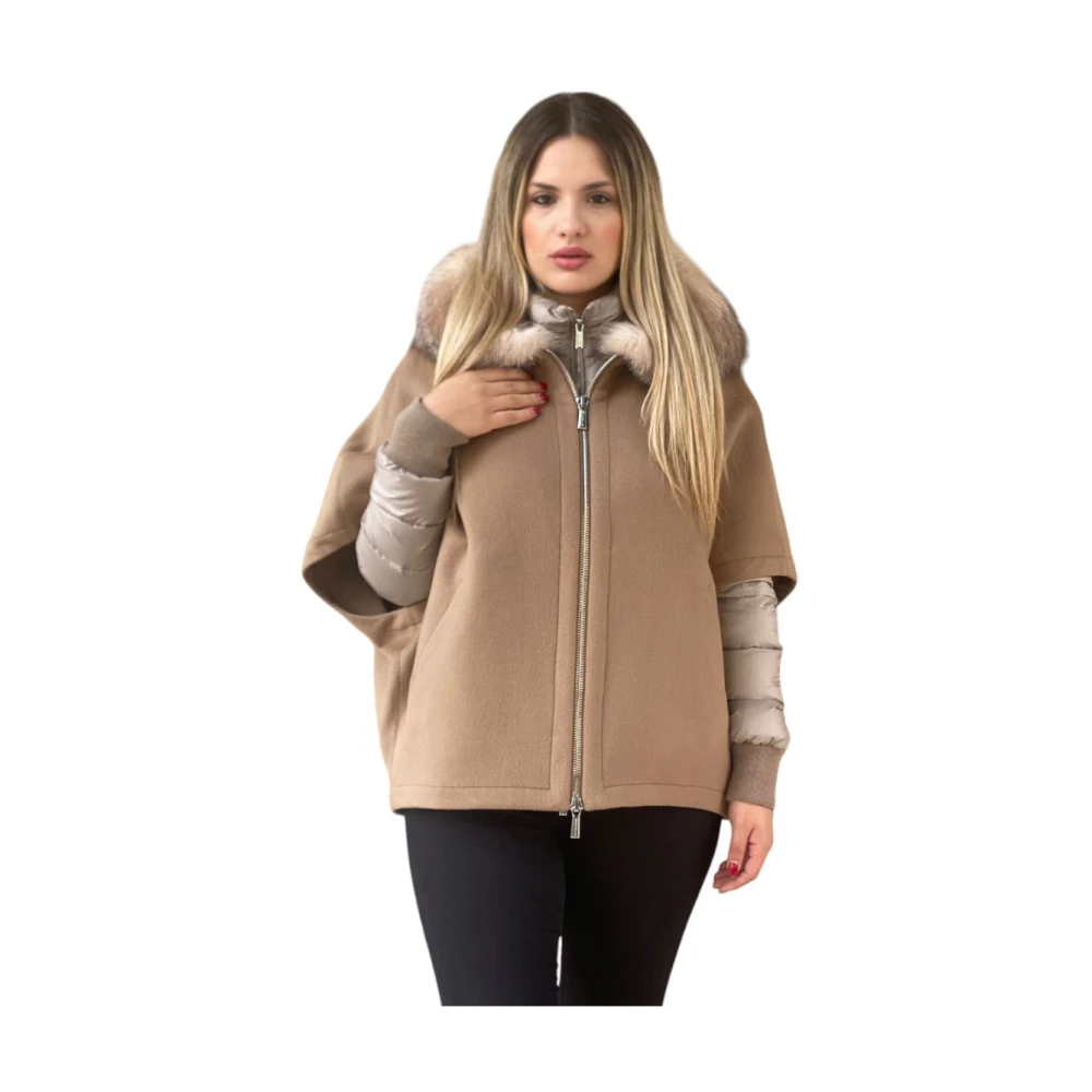 Moorer Stijlvolle Jas voor Mannen Beige Dames