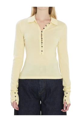 Cropped V-Neck Stickad Kofta