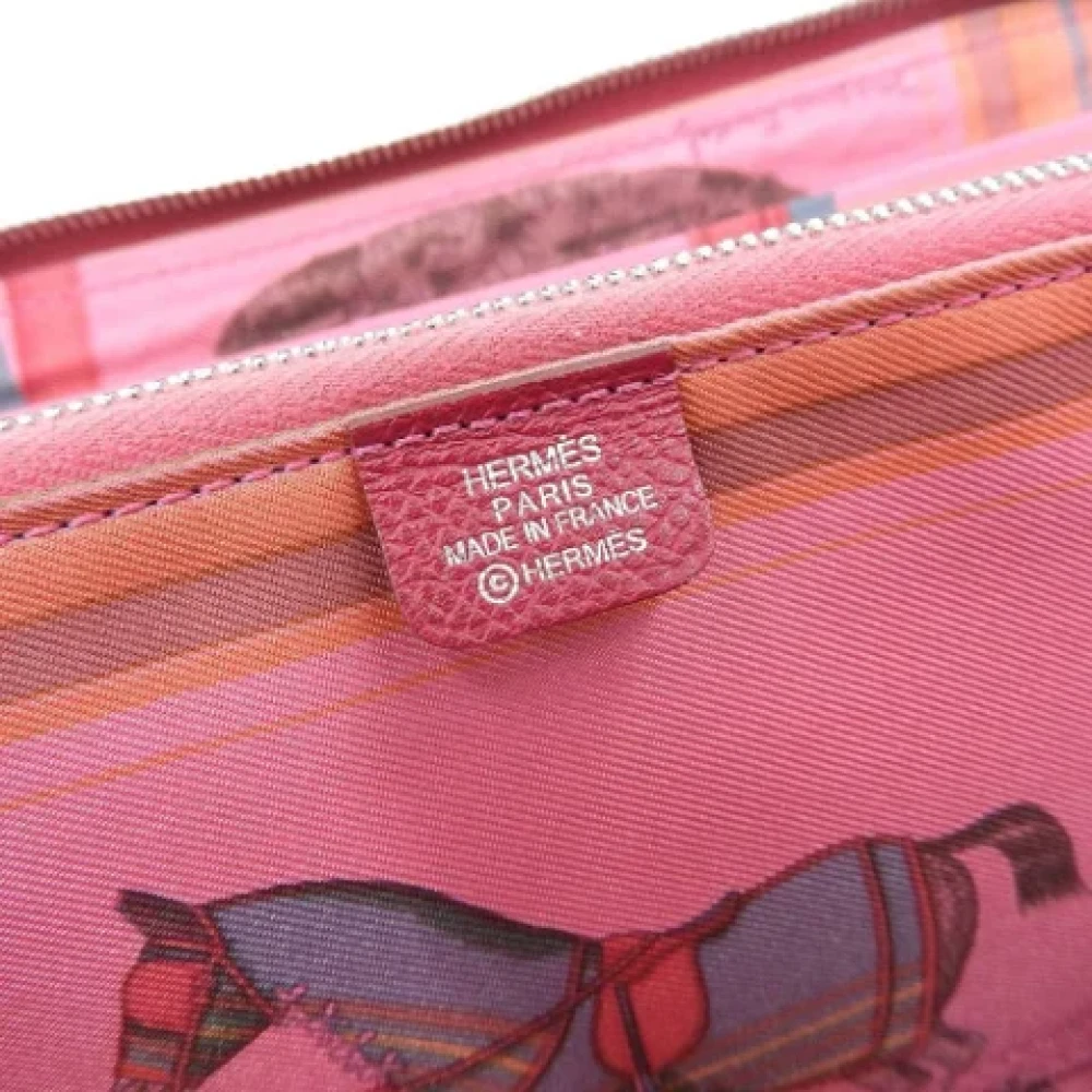 Hermès Vintage Pre-owned Fabric wallets Red Dames