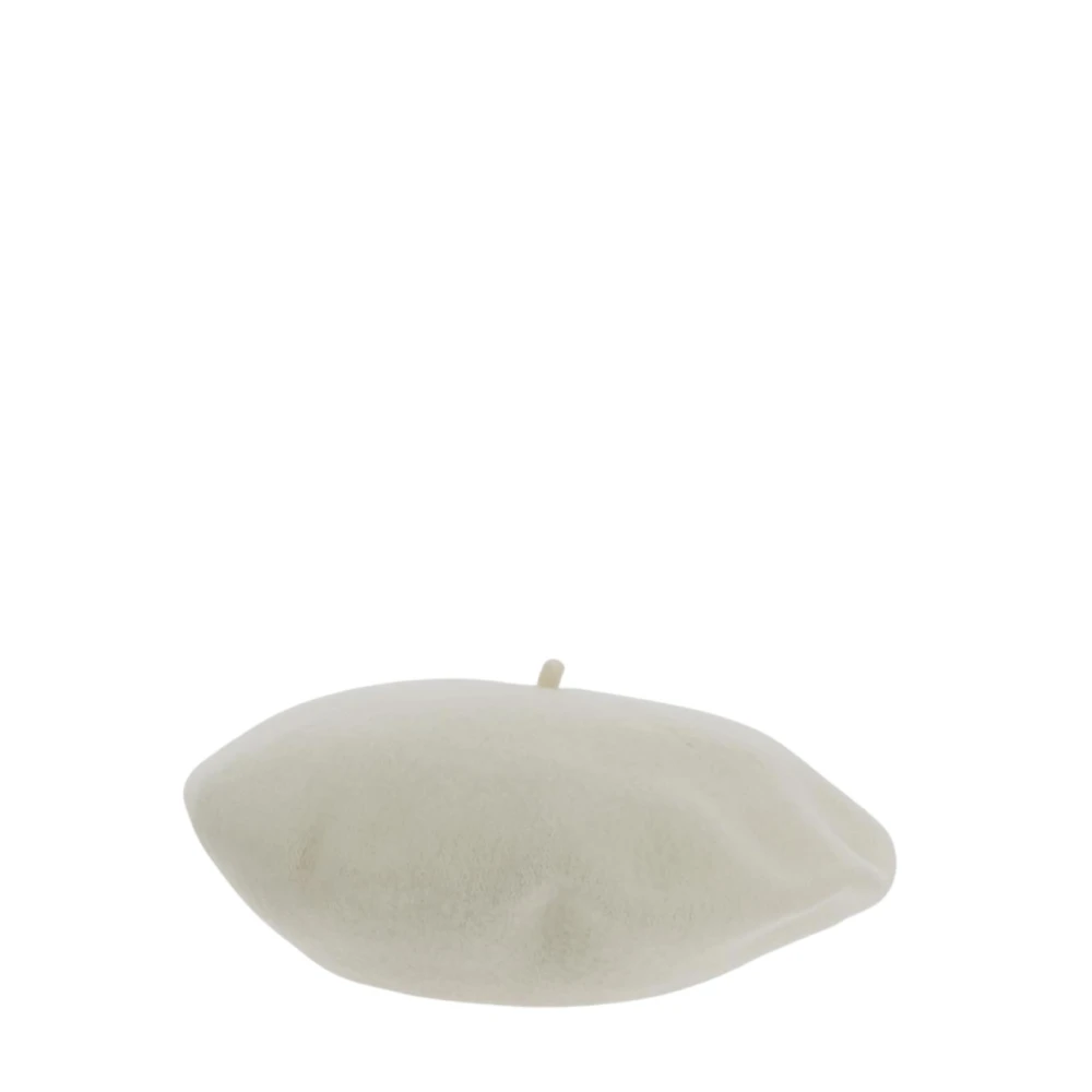 Maison Margiela Wollen Beanie Hoed Beige Dames