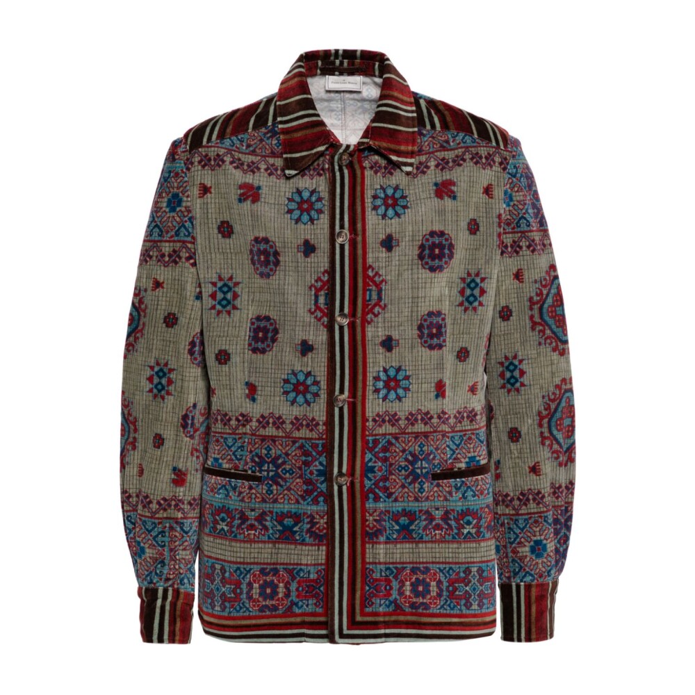 ジャケット Pierre Louis Mascia Jackets FANCY Jacket Silk in DAMASK SKY | Pierre-Louis Mascia®