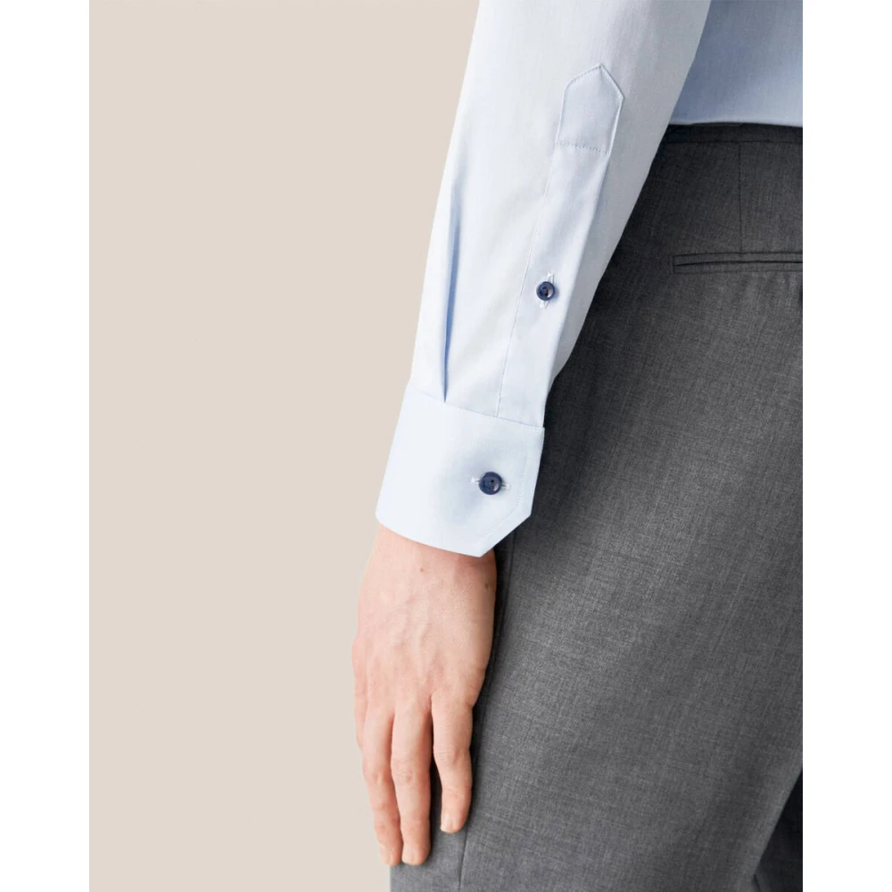 Eton Lange mouw overhemd Blue Heren