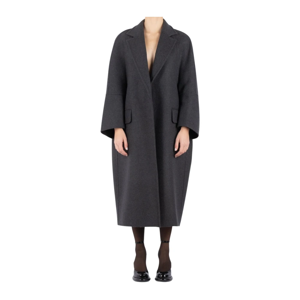 Max Mara Grijze Wol Kasjmier Jas Gray Dames