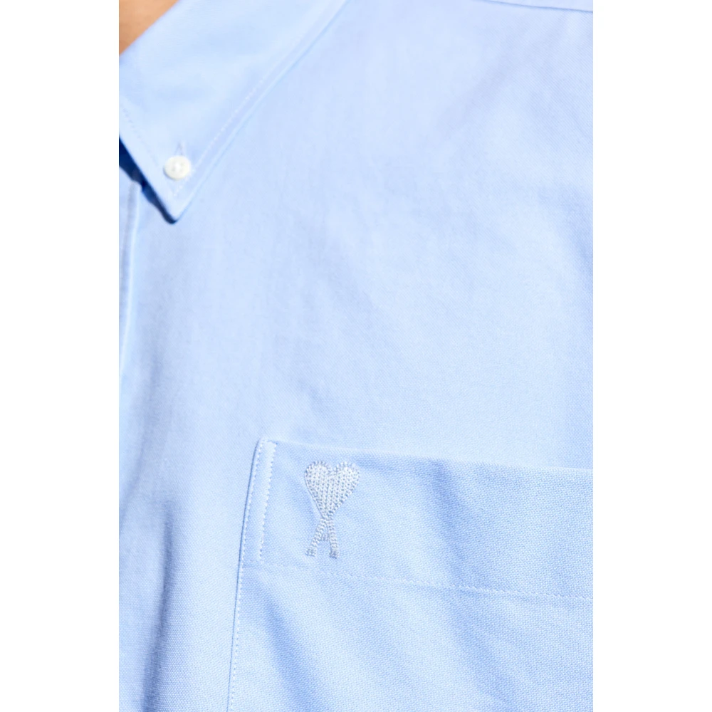 Ami Paris Shirt met logo Blue Dames