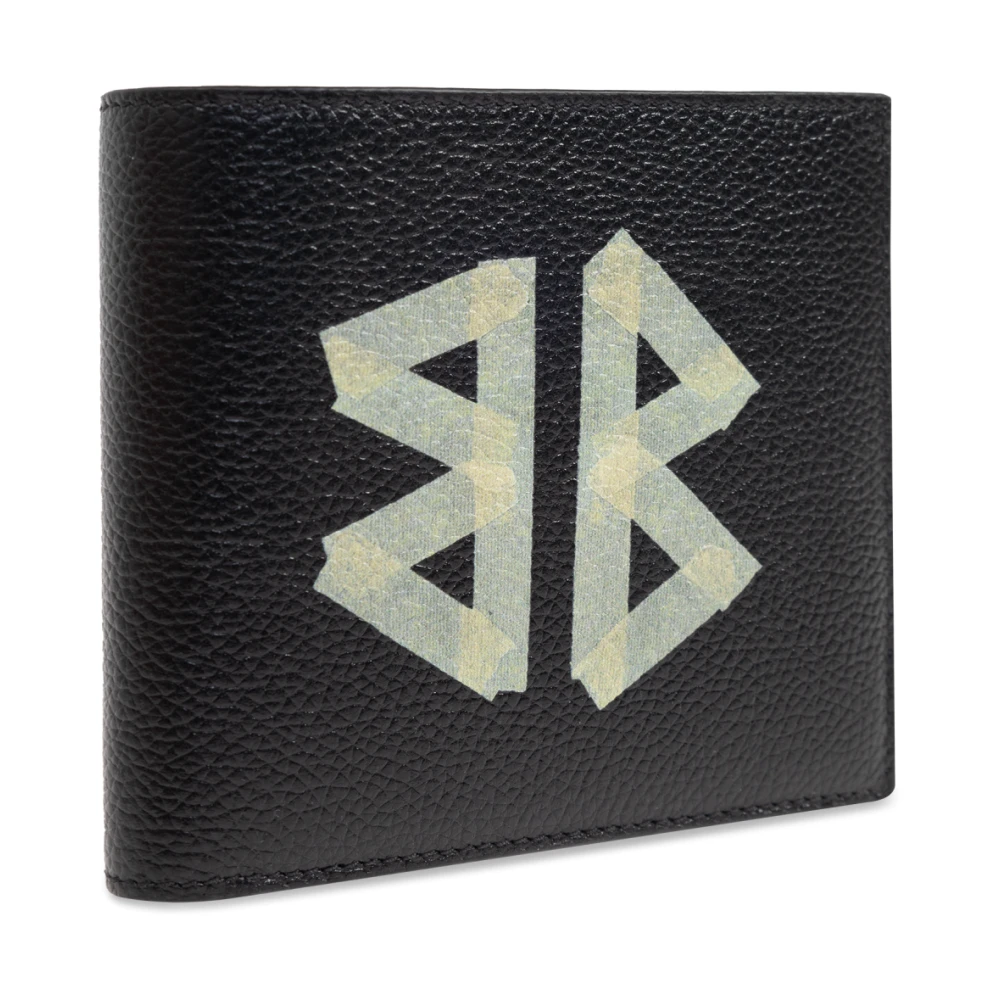 Balenciaga Leren Portemonnee Black Heren