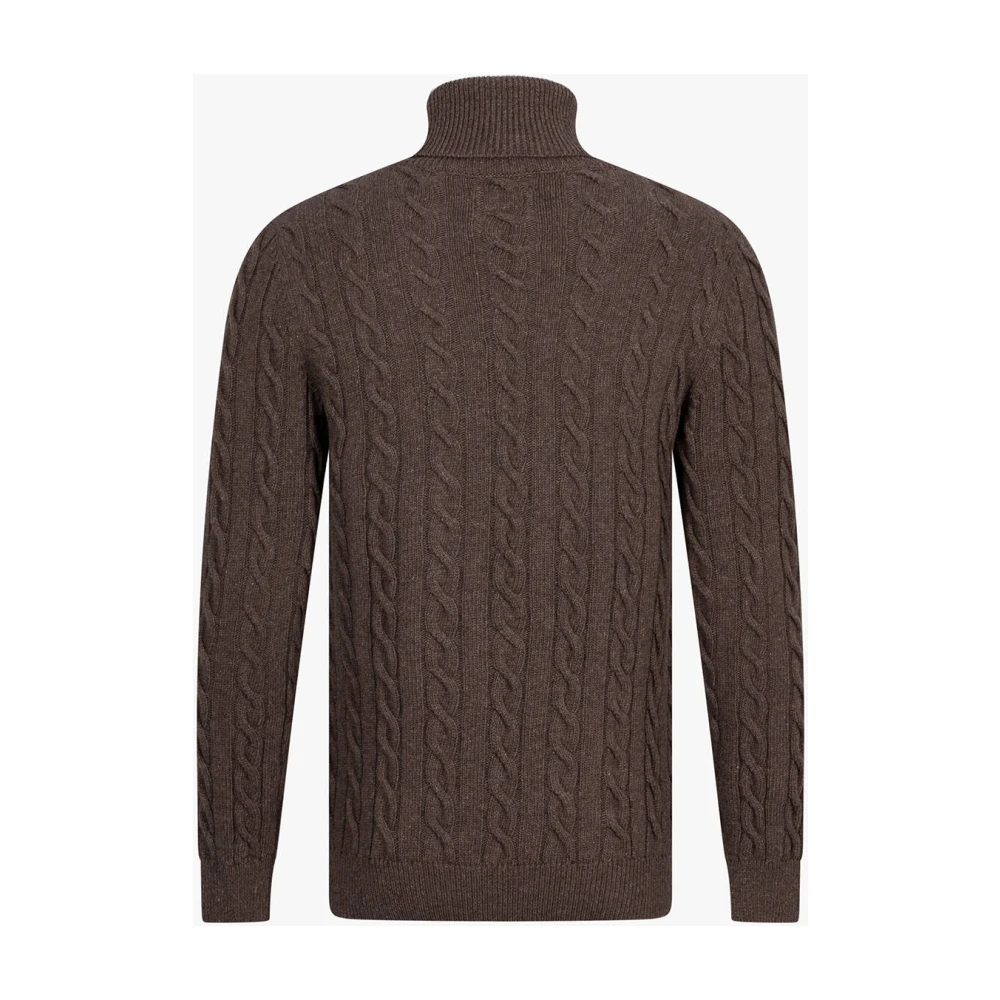 Cavallaro Moderne Roll Neck Pullover Brown Heren