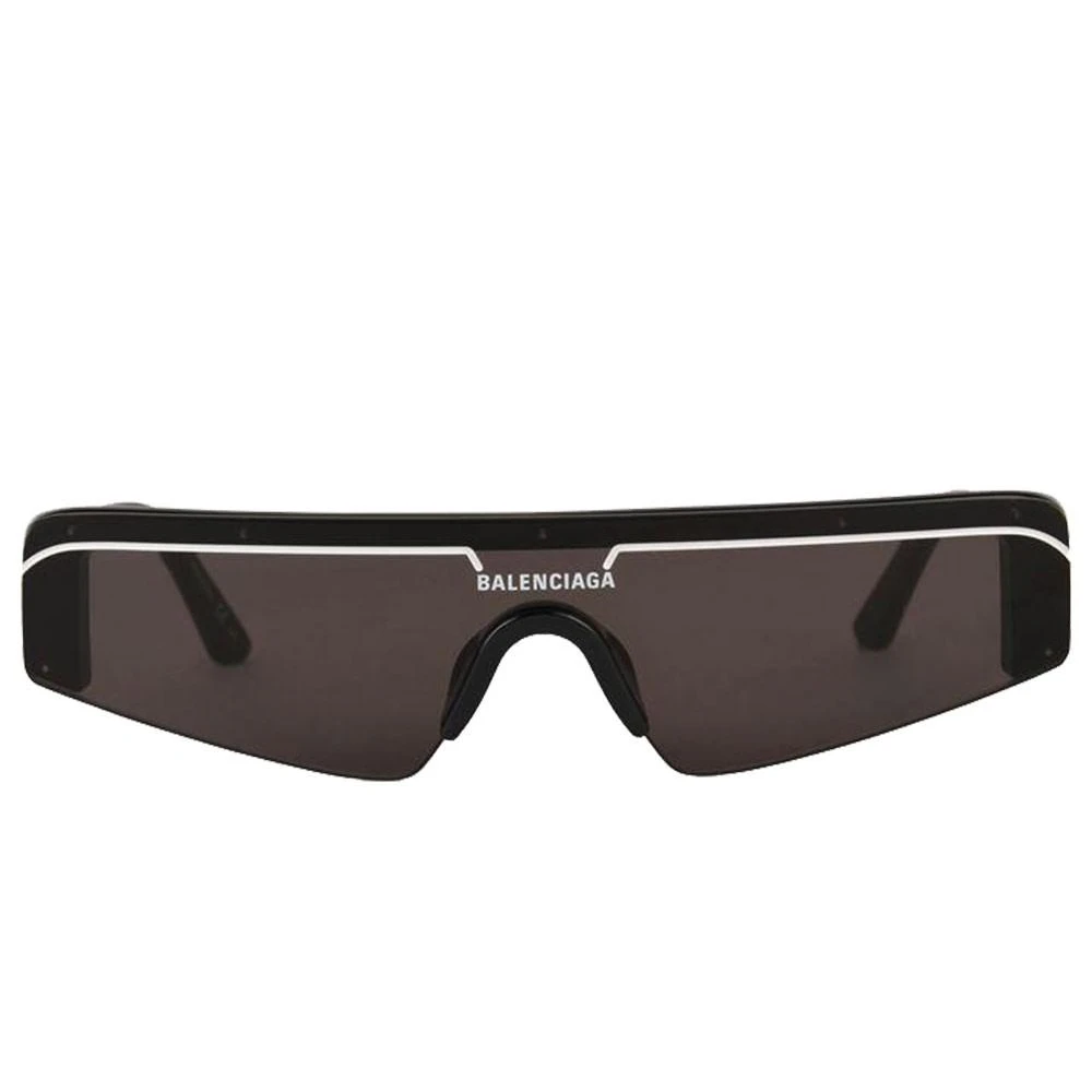 Balenciaga Sportieve ski-geïnspireerde zonnebril met gedurfde spiegelglazen Black Unisex