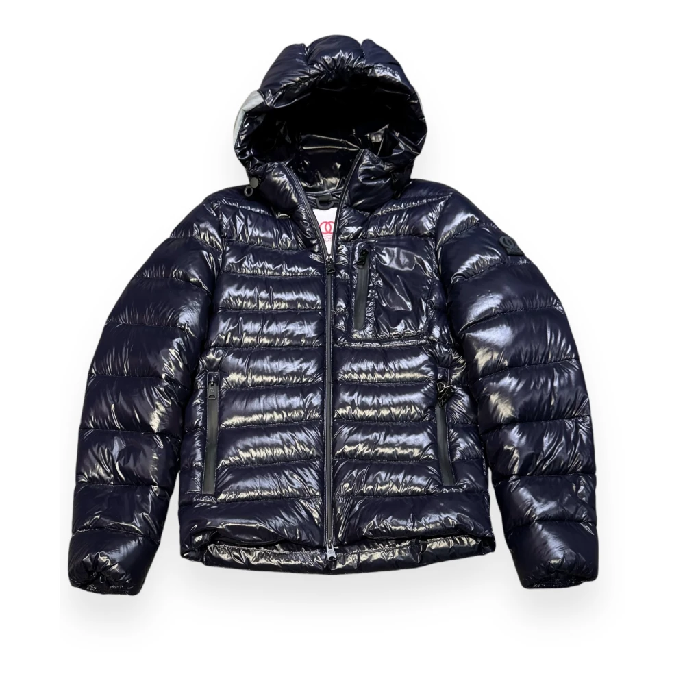 Oosy Gewatteerde Winterjas met Bontafwerking Blue Heren