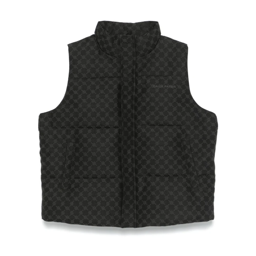 Daily Paper Zwarte Monogram Bodywarmer Black Heren