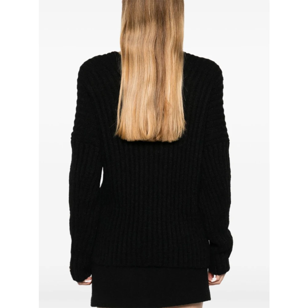 Twinset Chunky Gebreide Sweaters Zwart Black Dames