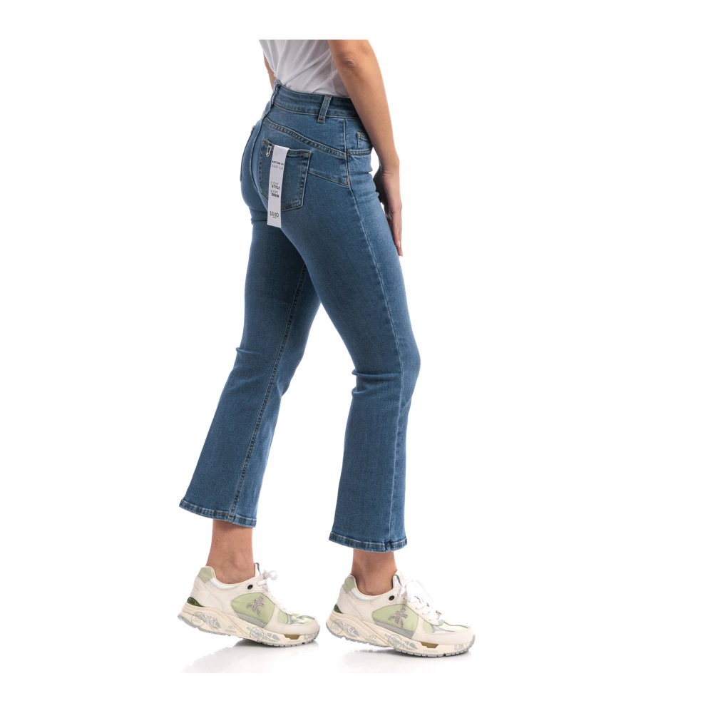 Liu Jo Cropped Bootcut Jeans Blue Dames