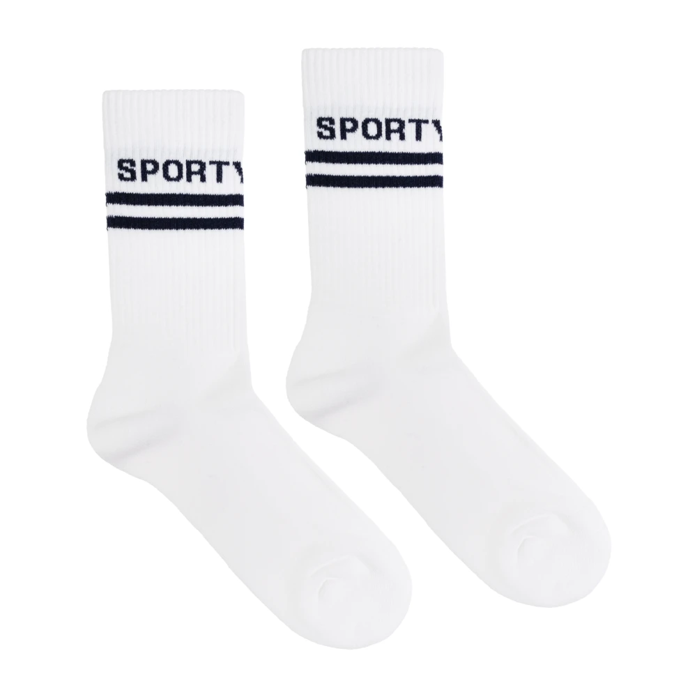 Sporty & Rich Sokken met logo White Heren