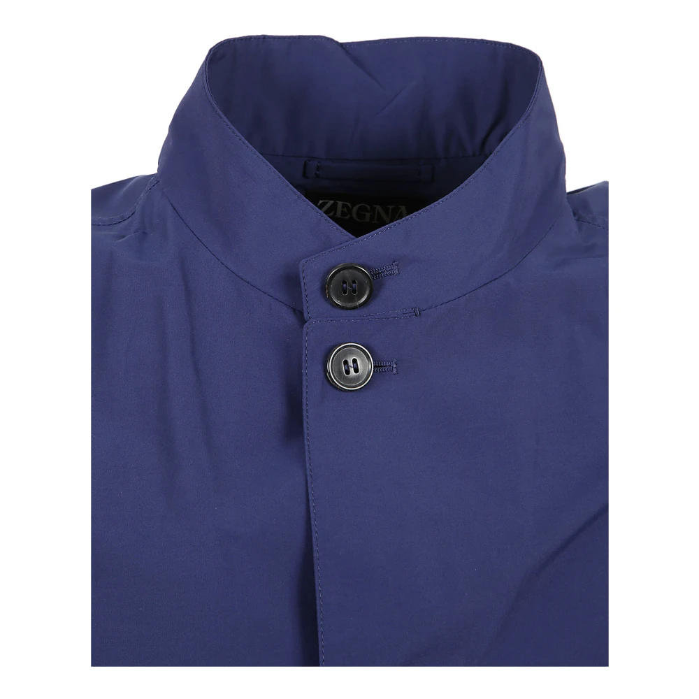 Z Zegna Katoen Nylon Jas voor Mannen Blue Heren