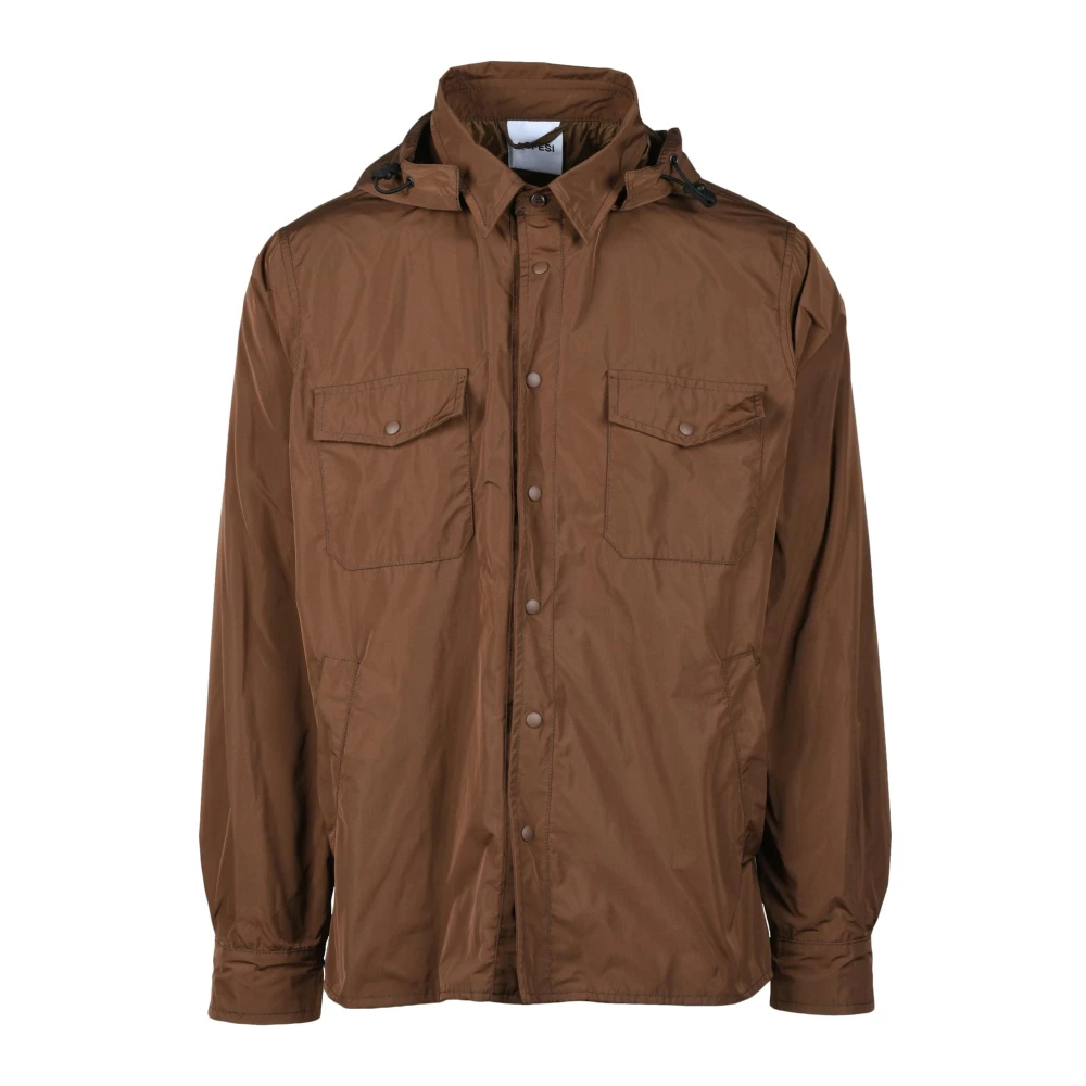 Aspesi Polyester Winterjas Brown Heren
