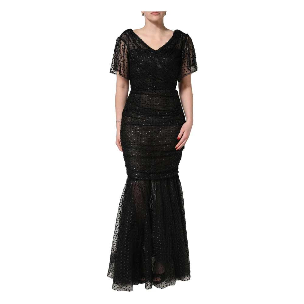 Dolce & Gabbana Women's Black Gowns, S, Sequinned Mermaid Evening Gown