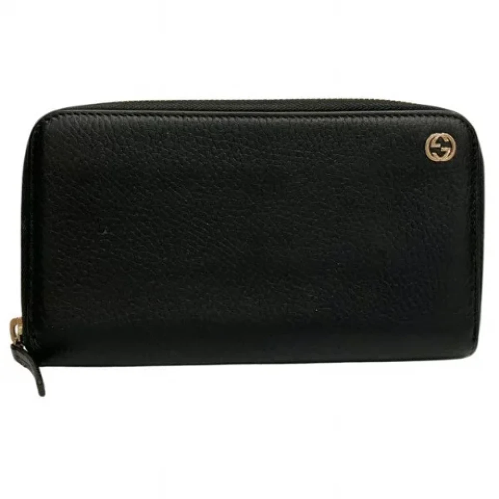 Gucci Vintage Pre-owned Leather wallets Black Dames