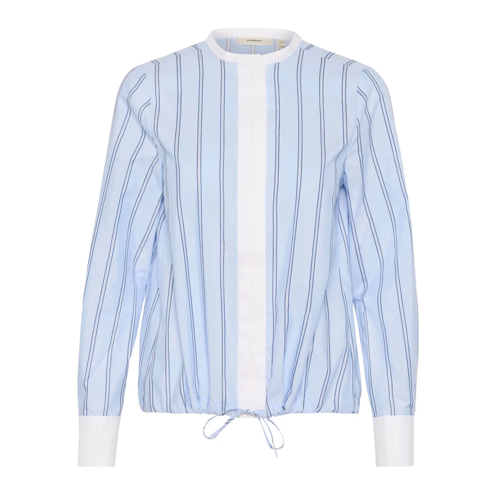 InWear Trekkoordshirt Aqua Blauw Blue Dames