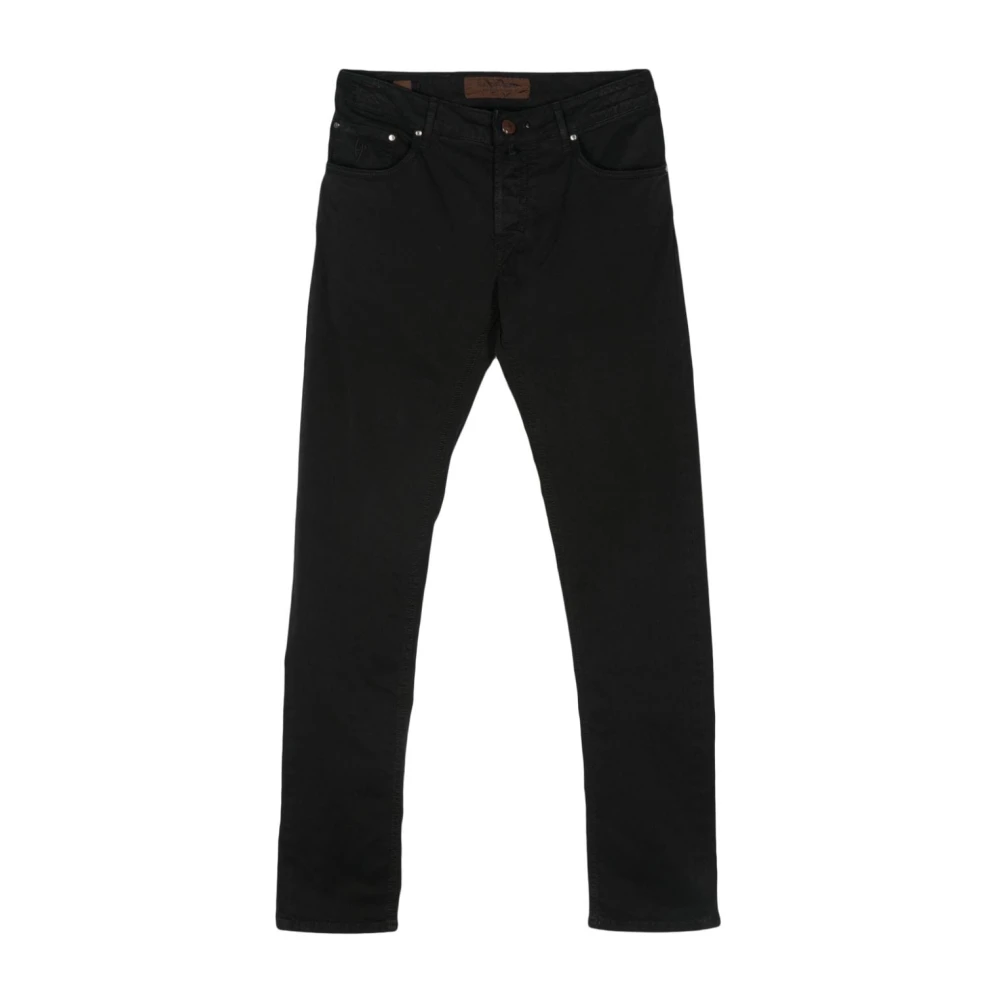 Hand Picked Zwarte Skinny Cut Denim Jeans Black Heren