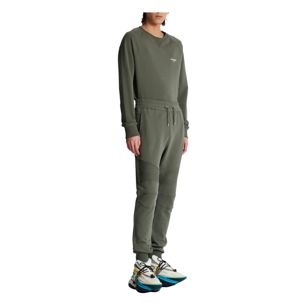 Balmain Flocked Pari jogger Green Heren