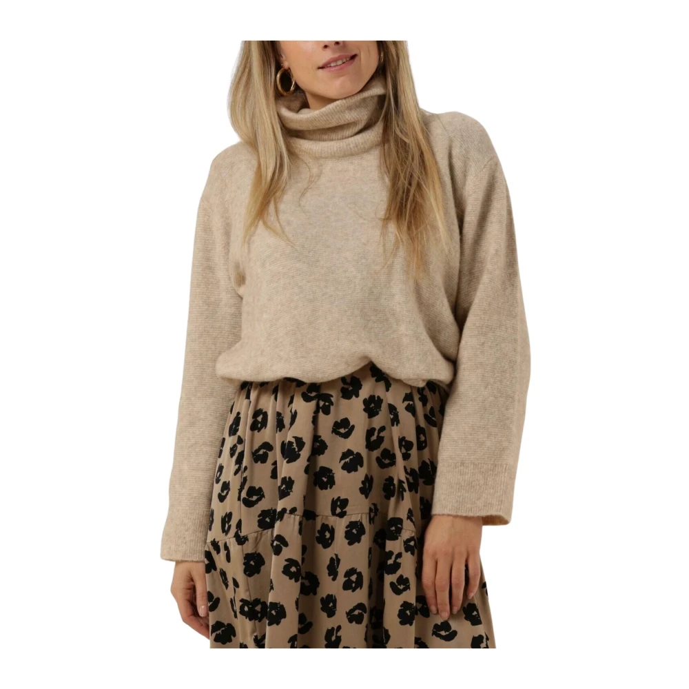 Modström Adrian T-nektrui Beige Dames