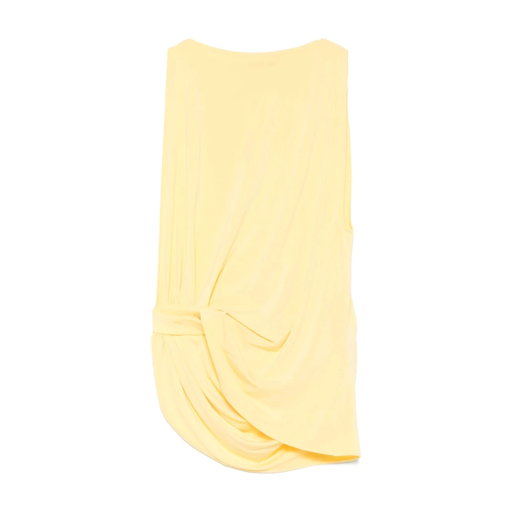 Jacquemus Zonsondergang Gele Twist Detail Top Yellow Dames