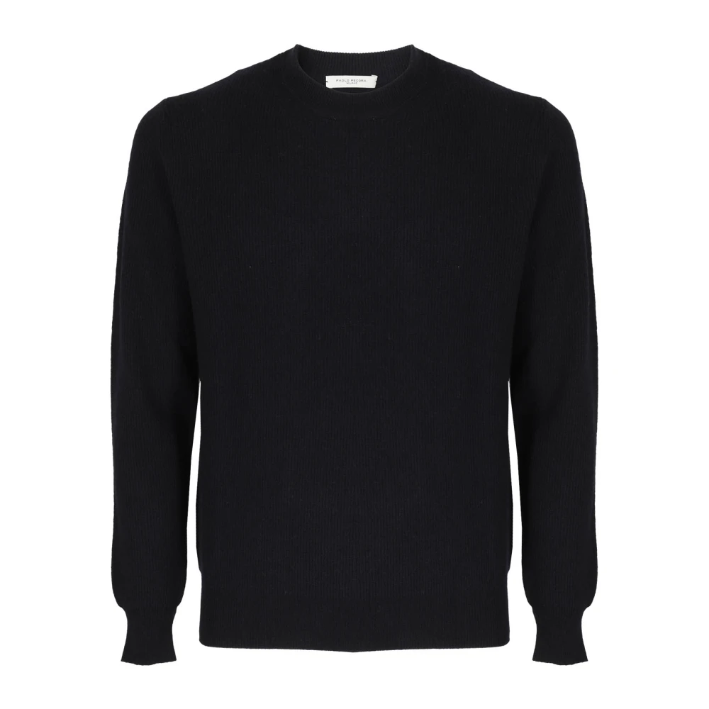 Paolo Pecora Ronde Hals Trui Black Heren