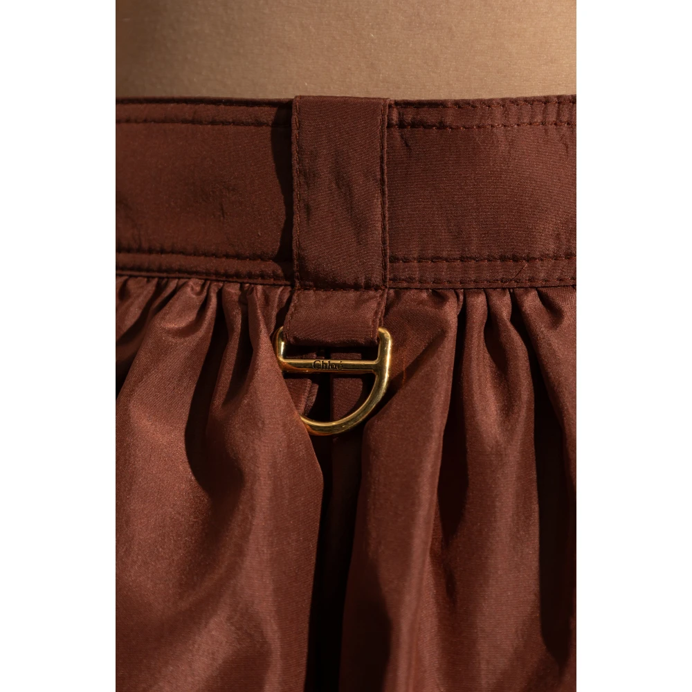 Chloé Zijden shorts Brown Dames