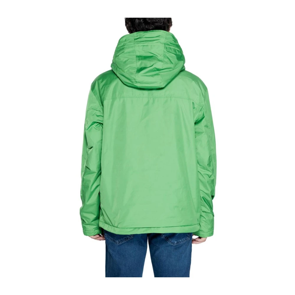 Napapijri Klassieke Groene Polyesterjas Herfst Winter Collectie Green Heren
