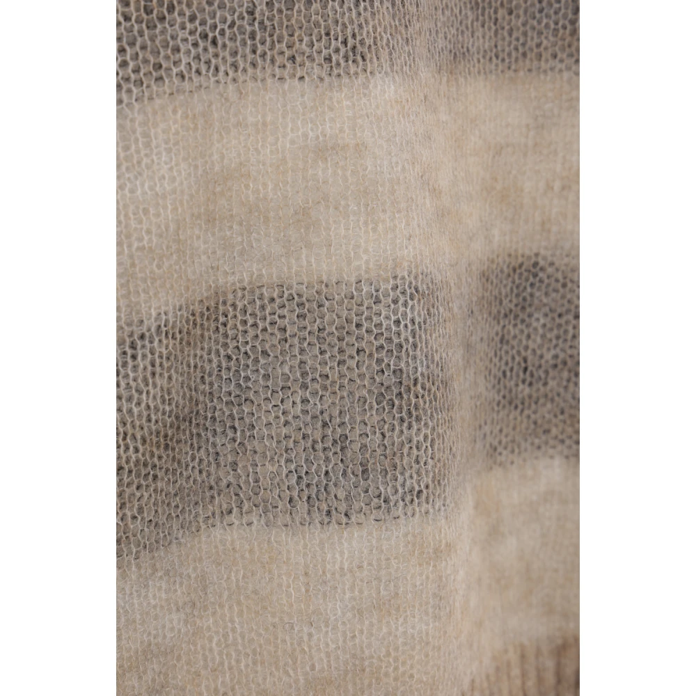 BRUNELLO CUCINELLI Gestreepte Mohair Trui Multicolor Dames