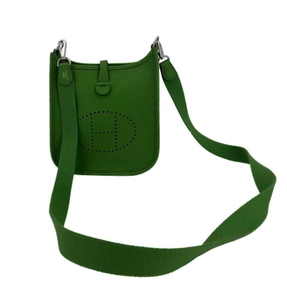 Hermès Vintage Pre-owned Leather handbags Green Dames
