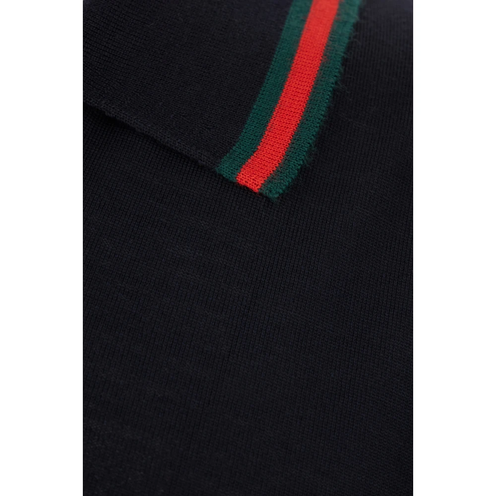 Gucci Klassieke Polo Shirt voor Mannen Blue Heren