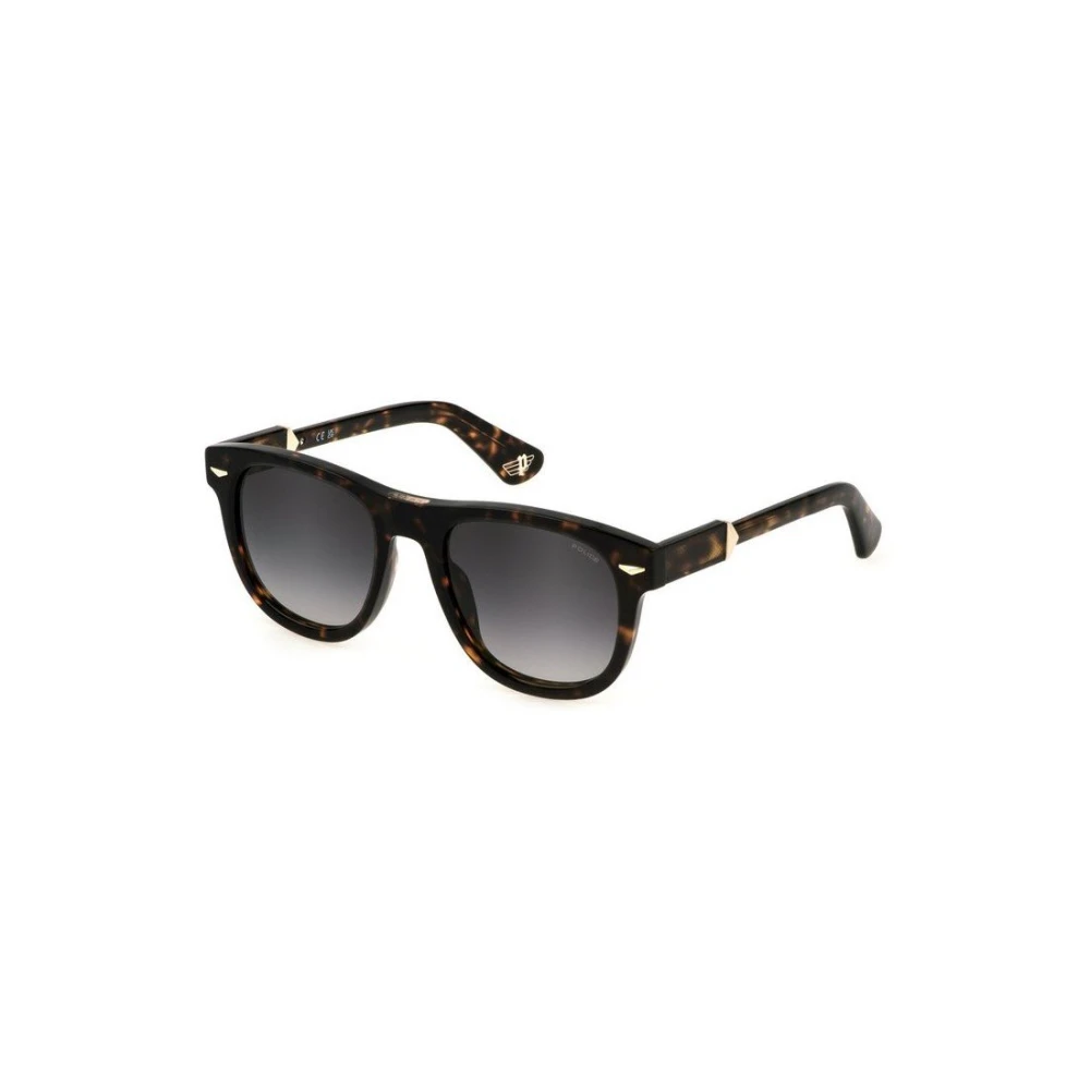 Police Unisex Brown Havana Sunglasses Smoke Gradient Lens
