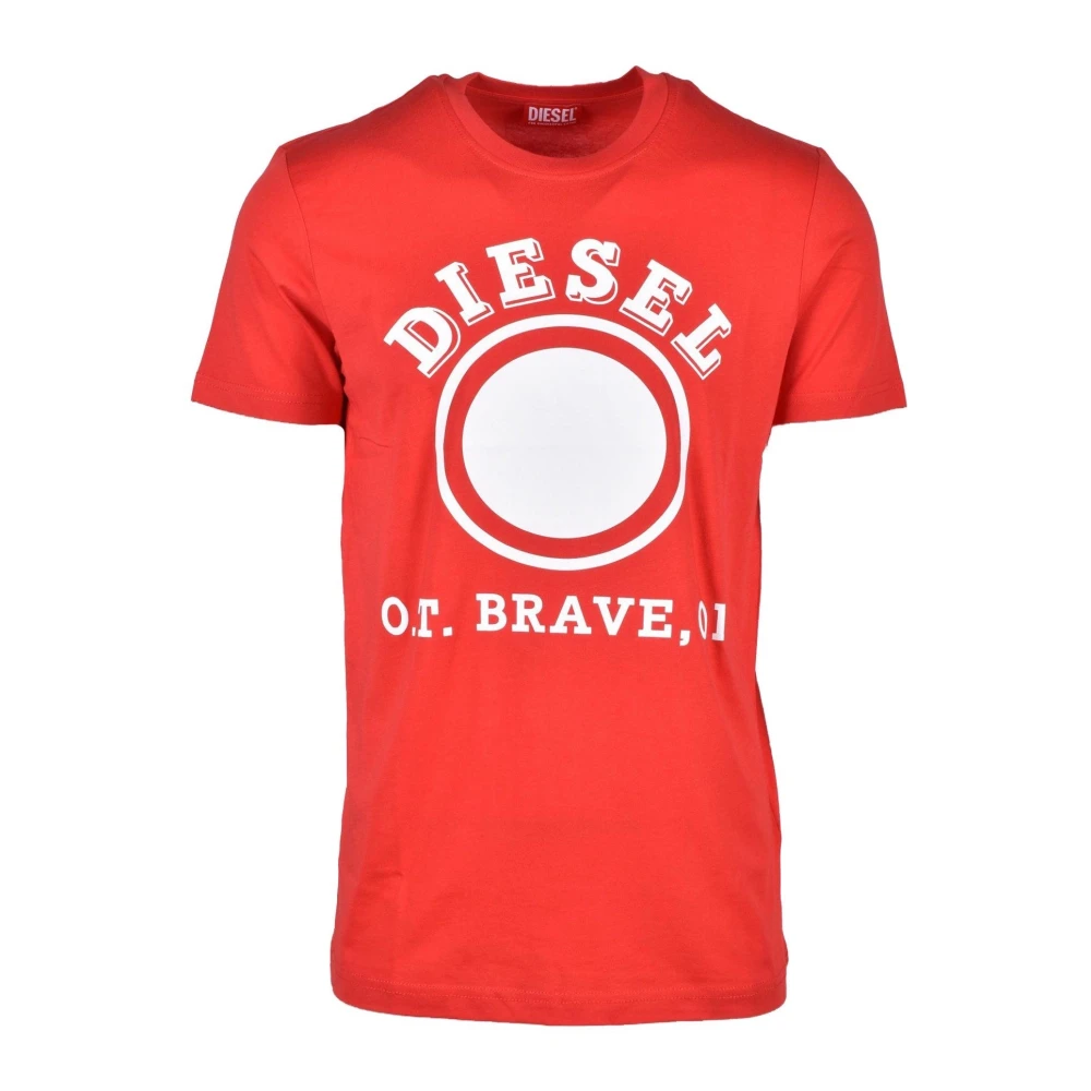 Diesel Katoenen Casual T-shirt Red Heren