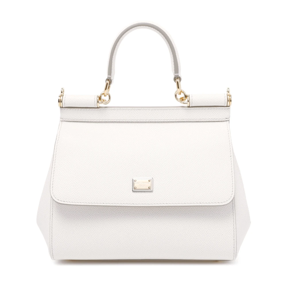 Dolce & Gabbana Sicily Medium Handbag - Female - Handbags - White - One Size - Bags