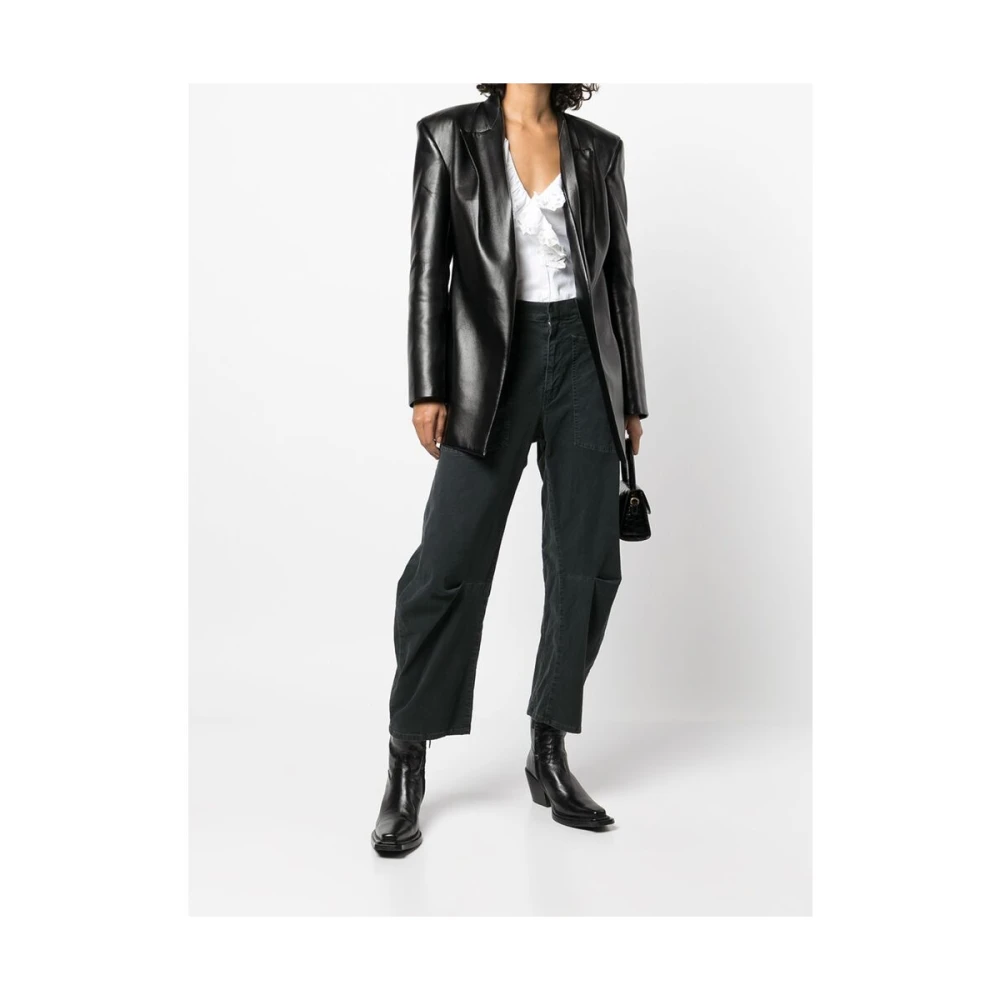 Nili Lotan Grijze Denim Broek Met Gekromde Pijpen Gray Dames