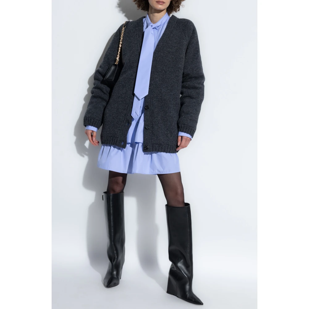 Moschino Jurk met ruches Blue Dames