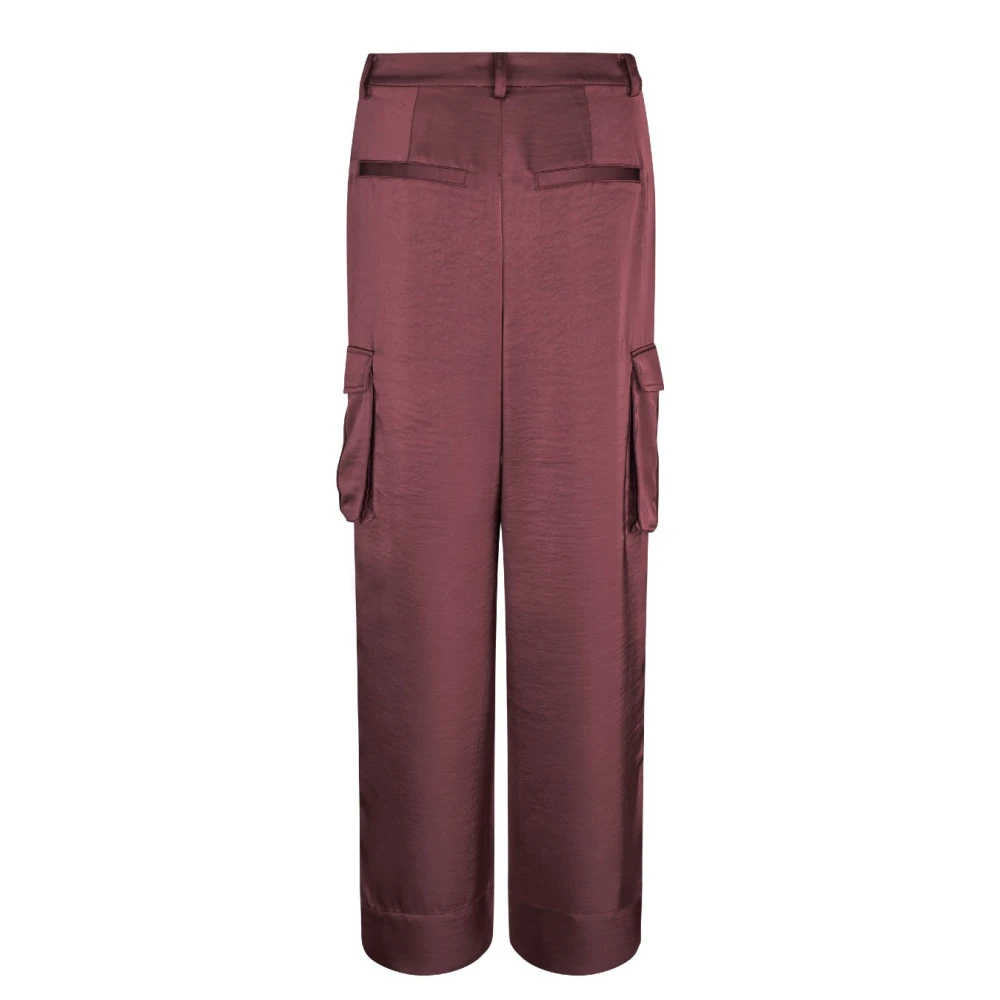MbyM Rode satijnen cargo broek Valo Red Dames