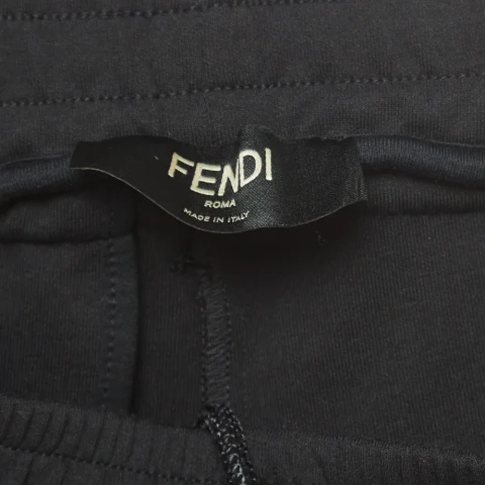 Fendi Vintage Pre-owned Fabric bottoms Black Dames