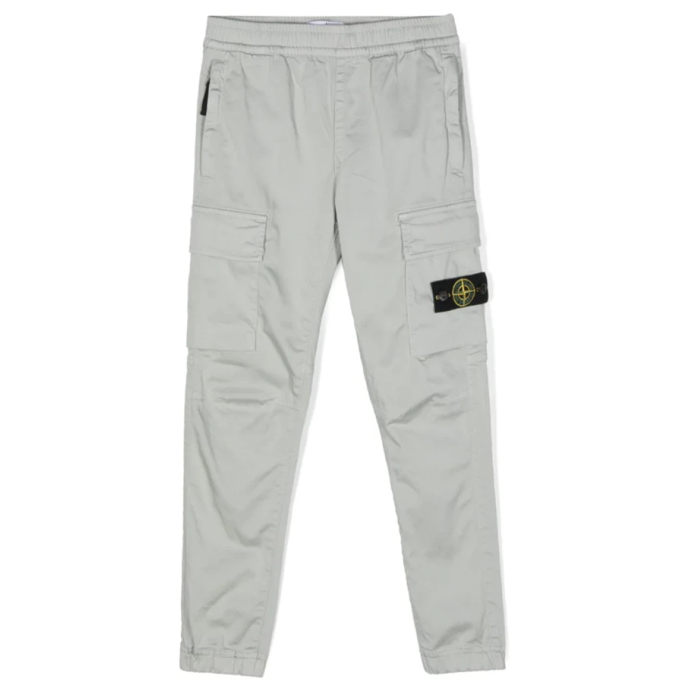 Stone Island Boys Gray Trousers, 10 Y, Casual Trousers